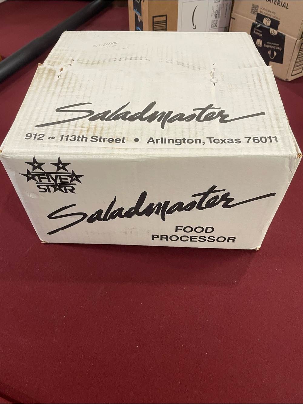 Saladmaster Food Processor - Stand and 5 Shredding/Grating Cones - New In Box